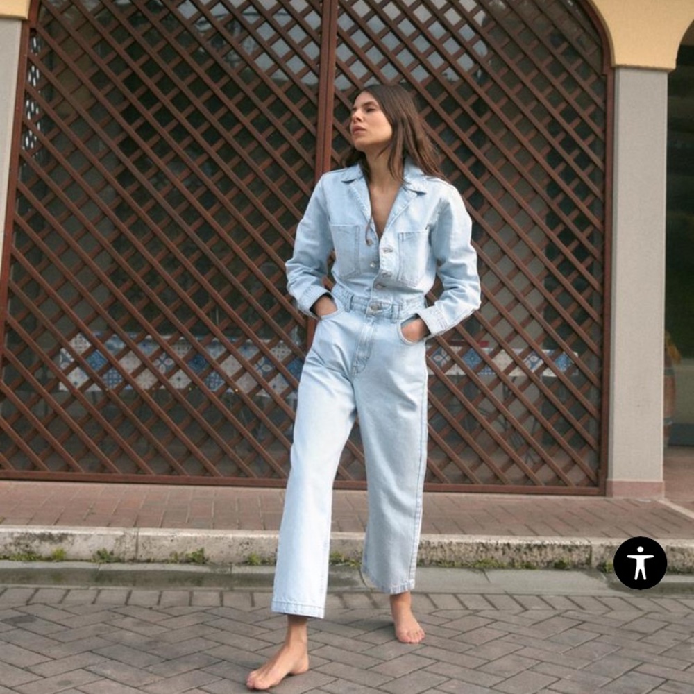 Zara long sleeve denim jumpsuit (1 day sale!)